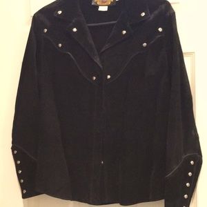 Harley Davidson Suede Logo Button Lightweight Jacket Shirt Size Medium